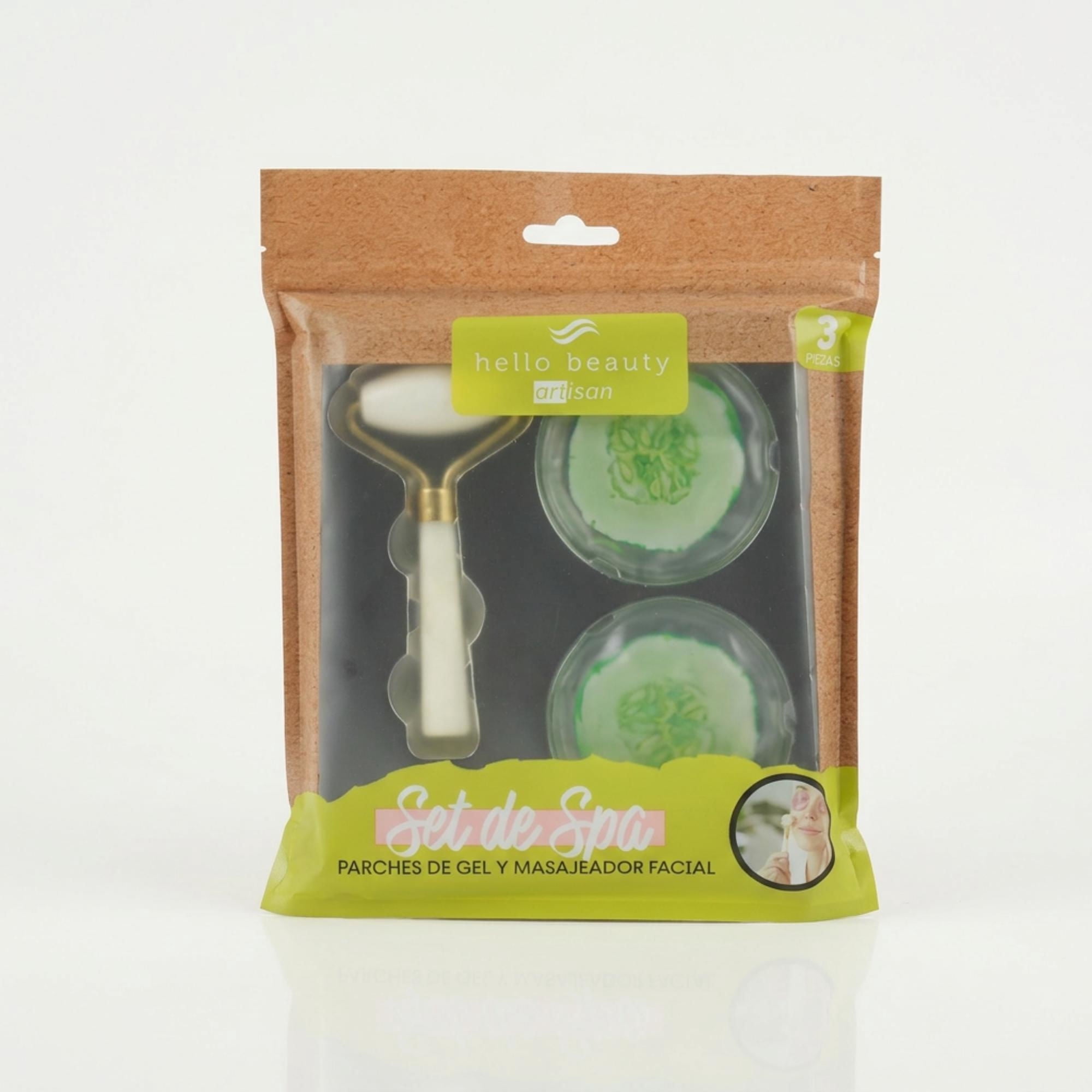 Set Facial Pads Para Ojos Y Roller 1 Un Hello beauty