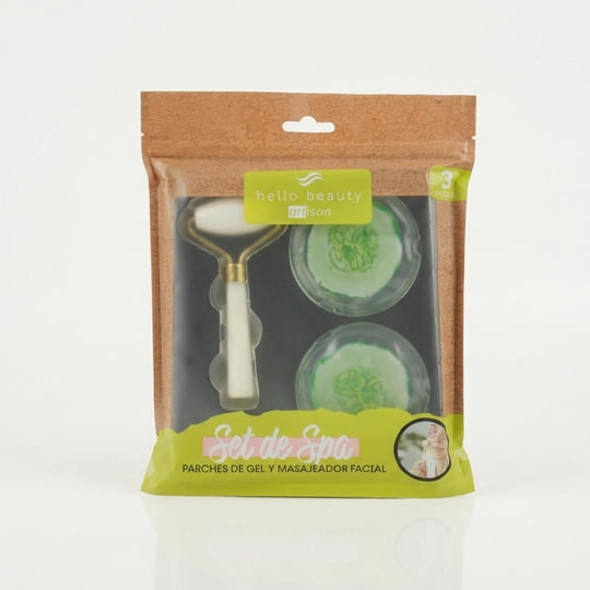 Set Facial Pads Para Ojos Y Roller 1 Un Hello Beauty