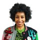 thumbnail image 1 of Peluca de disfraz Seasonal Visions Warriors Afro negra para adultos, 1 of 6