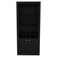 thumbnail image 2 of Bar Alto 5 Botelleros Y Portacopas Fm-003c - Cafe Oscuro Y Negro, 2 of 8