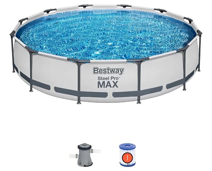 Piscina Estructural Bestway 366 Cm X 76 Cm. 6473 Litros Steel Pro Max