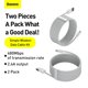 thumbnail image 4 of Baseus Simple Wisdom Data Cable Kit USB to iP 2.4A (2PCS/Set）1.5m White, 4 of 8