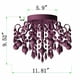 thumbnail image 2 of Candelabro Q&S, minicristal, montaje semiempotrado, 3 luces, color rosa, 2 of 9