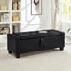 thumbnail image 3 of 48" Ottoman Bench with Storage, Bench for Bedroom,Living Room,Hallway, Upholstered Tufted Faux Leather PU Ottoman Black, 3 of 3