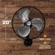 thumbnail image 2 of Ventilador de pared Hurricane Pro 20 oscilante de alta velocidad, 2 of 7
