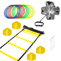 Linea Sport - Kit De 12 Aros 40 Cm, 12 Conos Lenteja Escalera Y Paracaídas