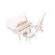 thumbnail image 2 of Piano Y Guitarra Para Casa De Mu?ecas A Escala 1/12 Con Taburete, Accesorio Para El Dormitorio De La Casa De Juegos, Color Blanco, 2 of 5