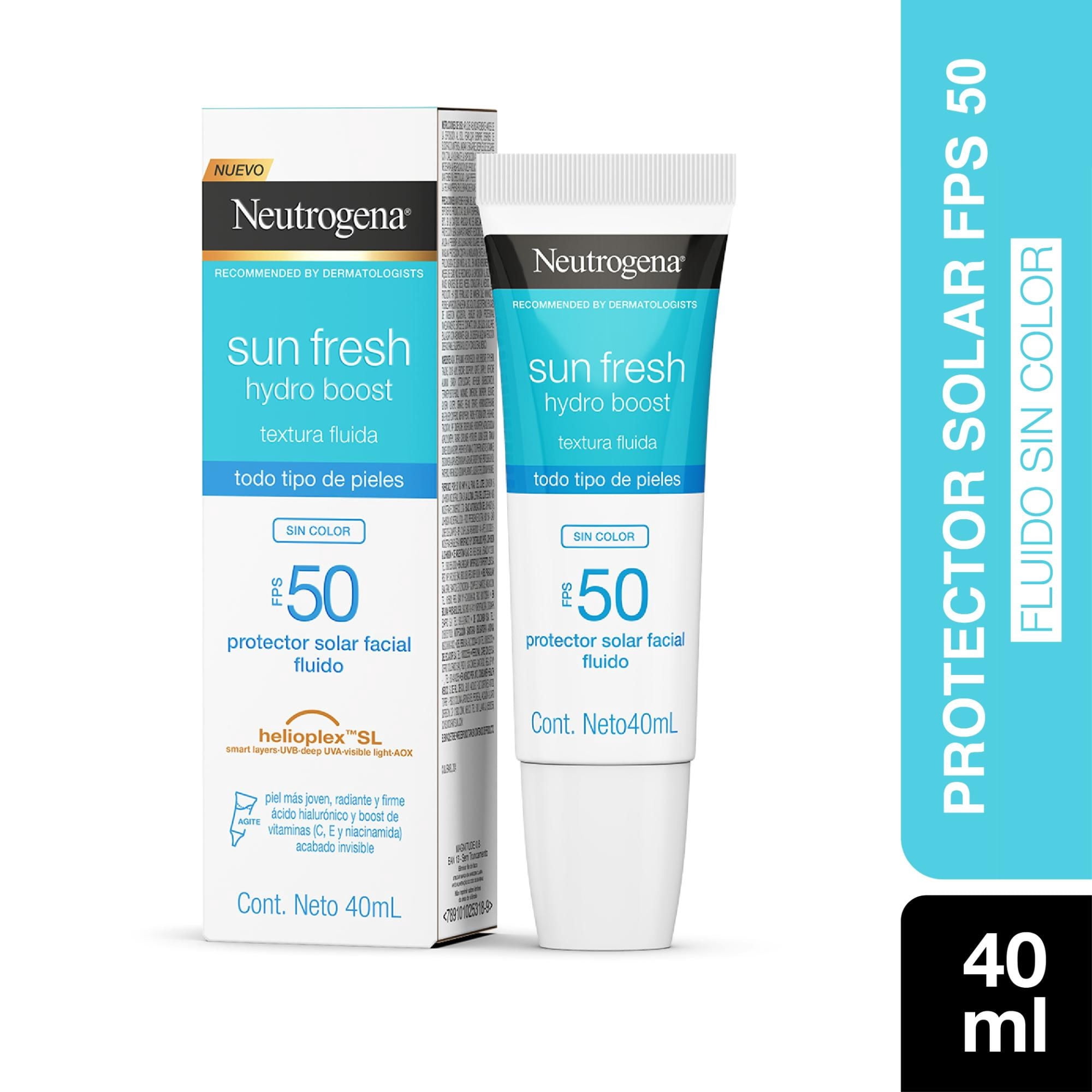 Protector Solar Neutrogena Facial Sun Fresh Hydroboost Fps 50+ Sin Color