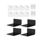 thumbnail image 1 of 4 Piezas Estantes De Pared Pequeños Estantes Flotantes Para Dormitorio Sala De Estar Negro, 1 of 5