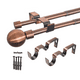 thumbnail image 3 of Set Barras para Cortina Doble 16/19 Mm Extensible 120-210 Cm A Muro Cobre Bola, 3 of 3