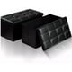 thumbnail image 1 of Puff Baul Silla Plegable Ecocuero Organizador 38x76cm Negro, 1 of 3