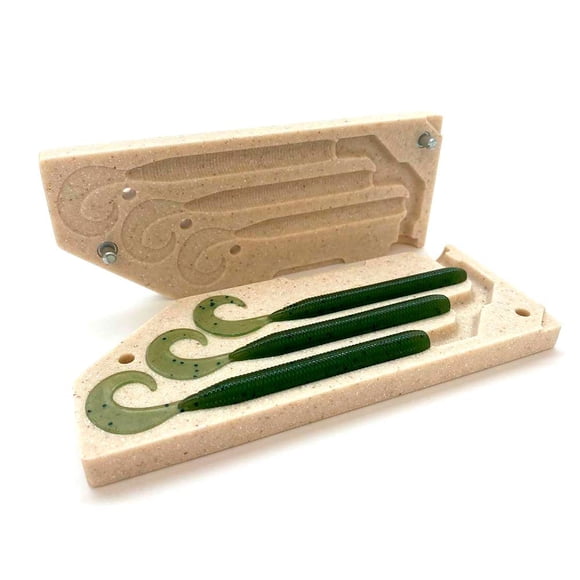 Molde plástico Smedioks Premium Soft Lure 3 Cavity Yamamoto