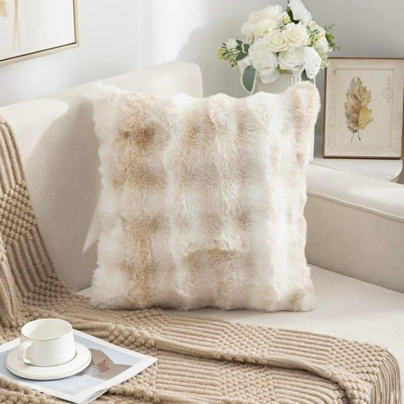 Cojín extra suave diseño 3D jaspeado - beige
