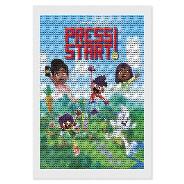 Press Start Kits de Pintura de Diamantes para Adultos 5D DIY Diamond Art Kits Full Drill Diamond Dots para Regalo Decoración de Pared y Relajación Artes de Gemas 20*30cm