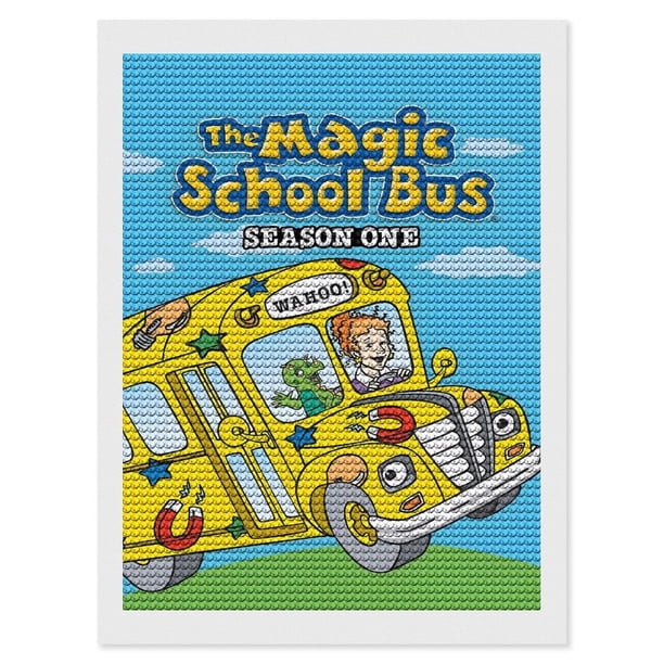 El Autobús Mágico Kits de Pintura de Diamantes para Adultos 5D DIY Diamond Art Kits Full Drill Diamond Dots para Regalo Decoración de Pared y Relajación Artes de Gemas 30*40cm