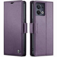 Caseme Tipo Cartera Oppo Reno 8 5G Con Cierre Magnético, Rfid, Tarjetero, Soporte, Carga Inalámbrica