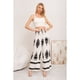 thumbnail image 3 of Pantalon Mujer Palazzo Tipo Lino Pretina Alta Elasticado Diseño 3011, 3 of 3