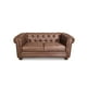thumbnail image 2 of Sofa Florencia 2 Cuerpos Cuero Colorado Caramelo, 2 of 5