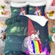 thumbnail image 1 of Cartoon Weird Town Quilt Cover, Home Duvet Comforter, Polyester, Cute Printed, Soft Bedding, Custom Made Children Gift Bed Sheets, 1 of 5