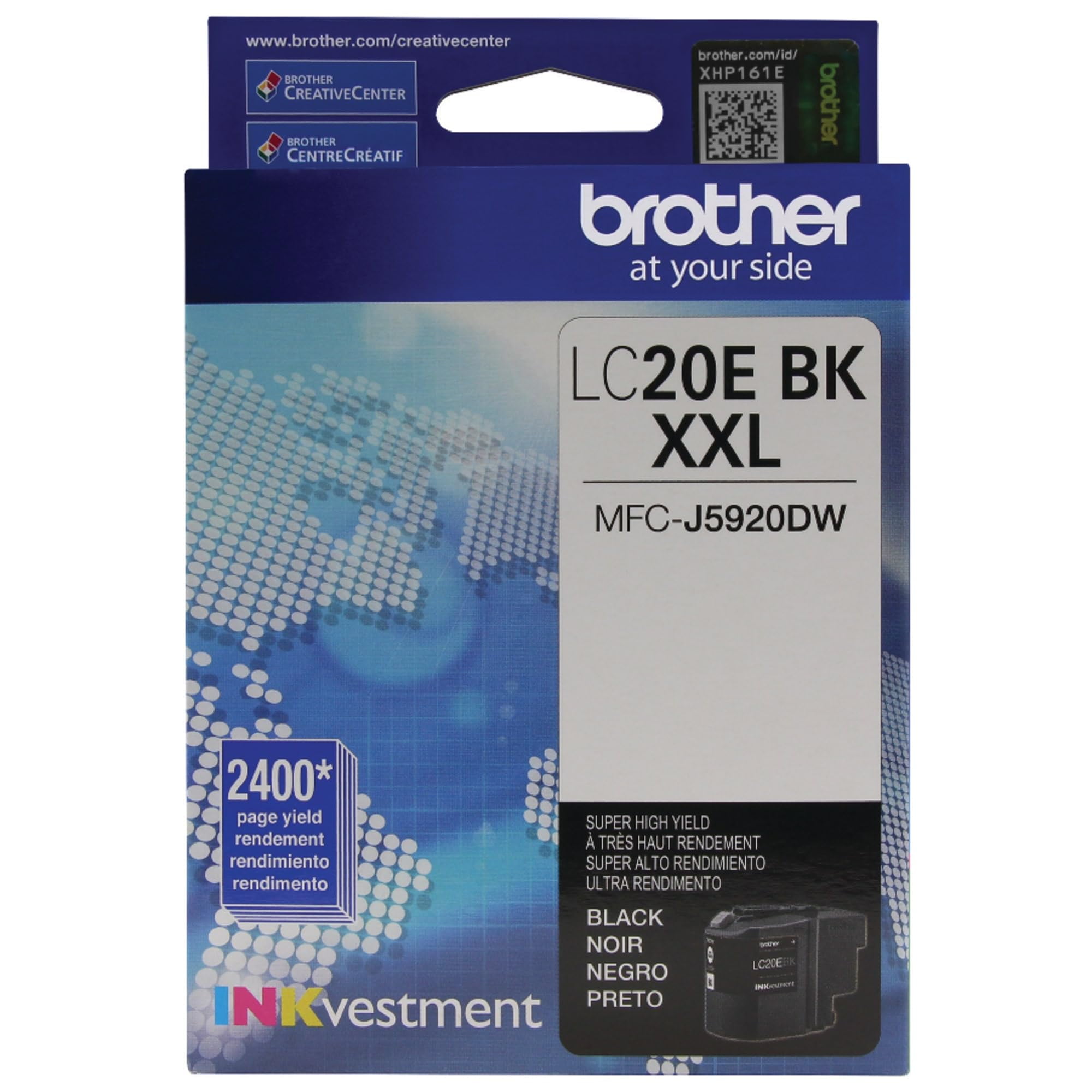 Cartucho De Tinta Brother Lc20ebk De Alto Rendimiento Negro