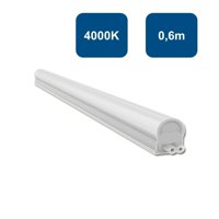 Globaltronics - Regleta Plastica Led 7W 0.6M 4000K Luz Calida