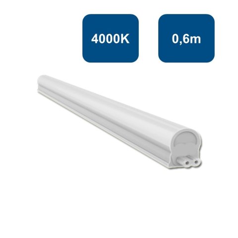 Globaltronics - Regleta Plastica Led 7W 0.6M 4000K Luz Calida