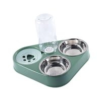 Magideal - Comedero Automático Para Mascotas, Dispensador De Agua, Portátil Y Desmontable Para El Hogar, Comedero Para Gatos, Cuenco De Comida Para Perros Pequeñ Verde