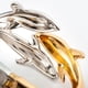 thumbnail image 4 of Pulsera ODETOJOY Delfín chapada en plata 18K, brazalete abierto, 4 of 8