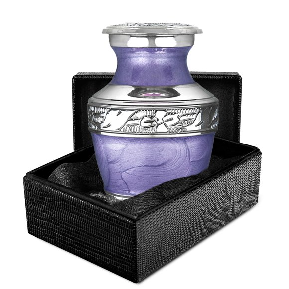 Urna de recuerdo Trupoint Memorials, tamaño pequeño, color morado claro