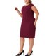 thumbnail image 4 of Agnes Orinda Disfraces de Halloween para Mujeres Tallas Grandes Vestido Ajustado de Escuela Universitaria con Cuello en V Sin Mangas Casual Midi Lápiz con Cremallera 5X Burdeos, 4 of 7