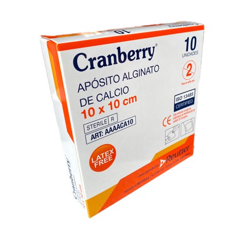 Cranberry - Apósito De Alginato De Calcio 10×10 Cms (10 Unidades)