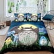 thumbnail image 2 of Cartoon Totoro Anime Quilt Duvet Cover Set Kids Comforter Cover Super 3-Piece Bedding Set, 2 of 5