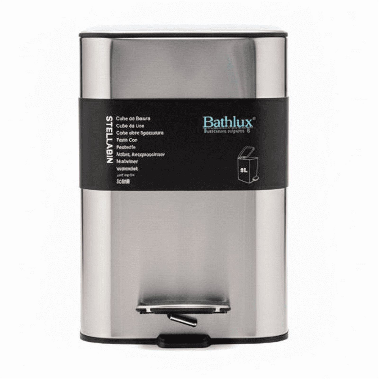 Wakeshome - Cubo De Basura De Acero Inoxidable 5 Litros Basurero Hogar Plateado