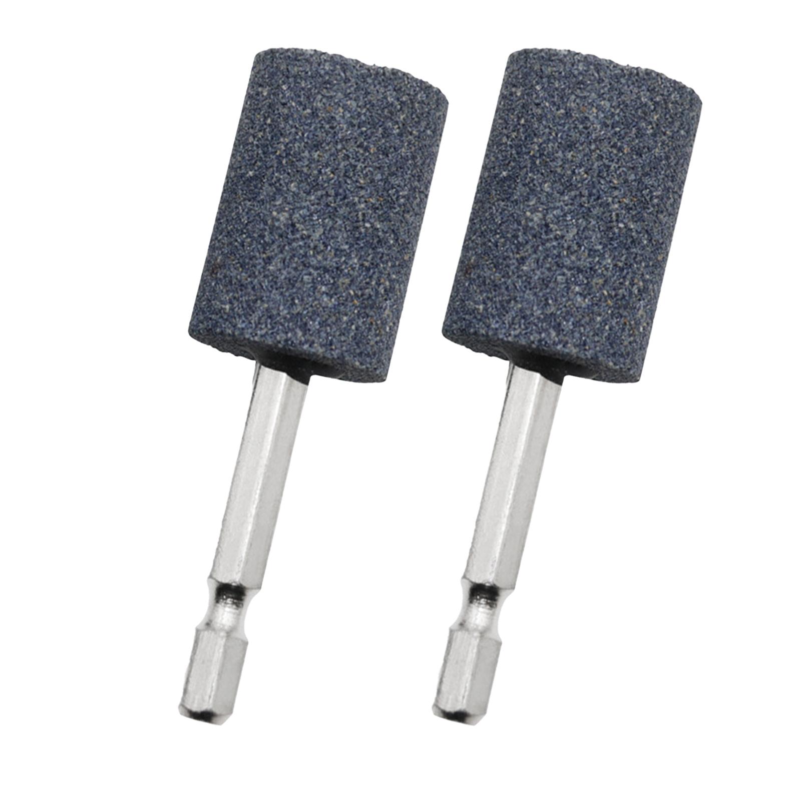 Magideal - 2 Piezas De Broca De Cabeza De Muela, Broca De Pulido De 6,35Mm, Broca De Rueda Hexagonal Para Pulido, Rodamientos De Maquinaria De Gemas De Metal , Cilíndrico 79Mm