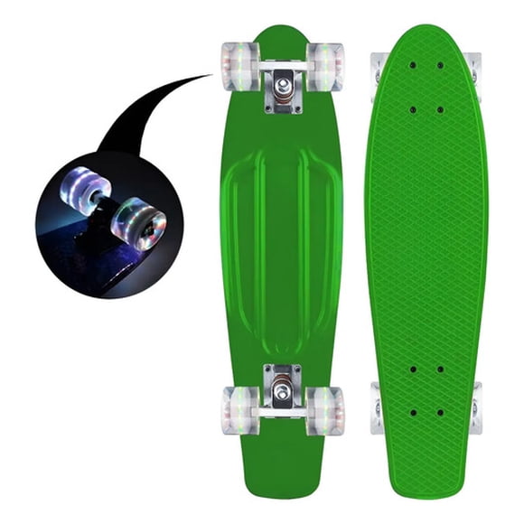 Skate Penny Patineta Verde Ruedas Led Niños / Lhua Store