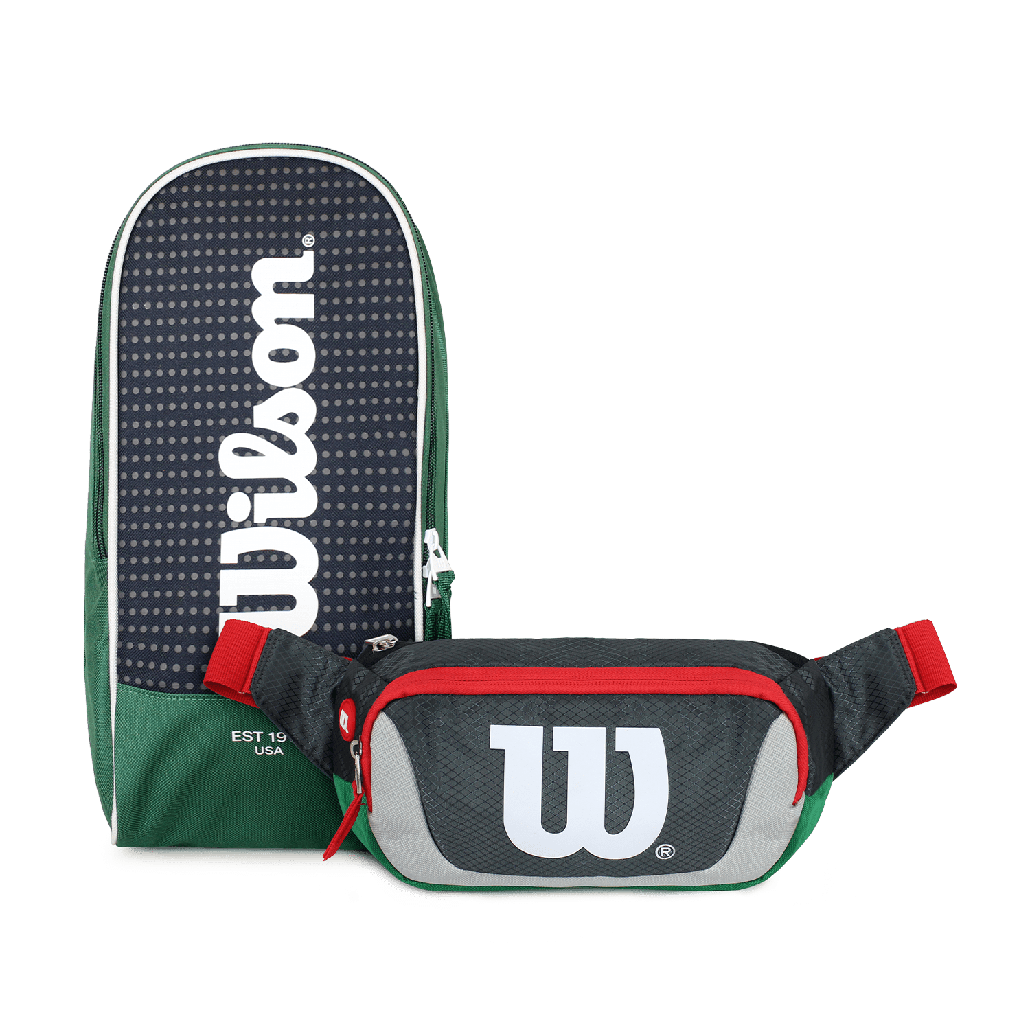 Pack Wilson Botinero Para Zapatos Manchester + Banano Delta Verde-gris