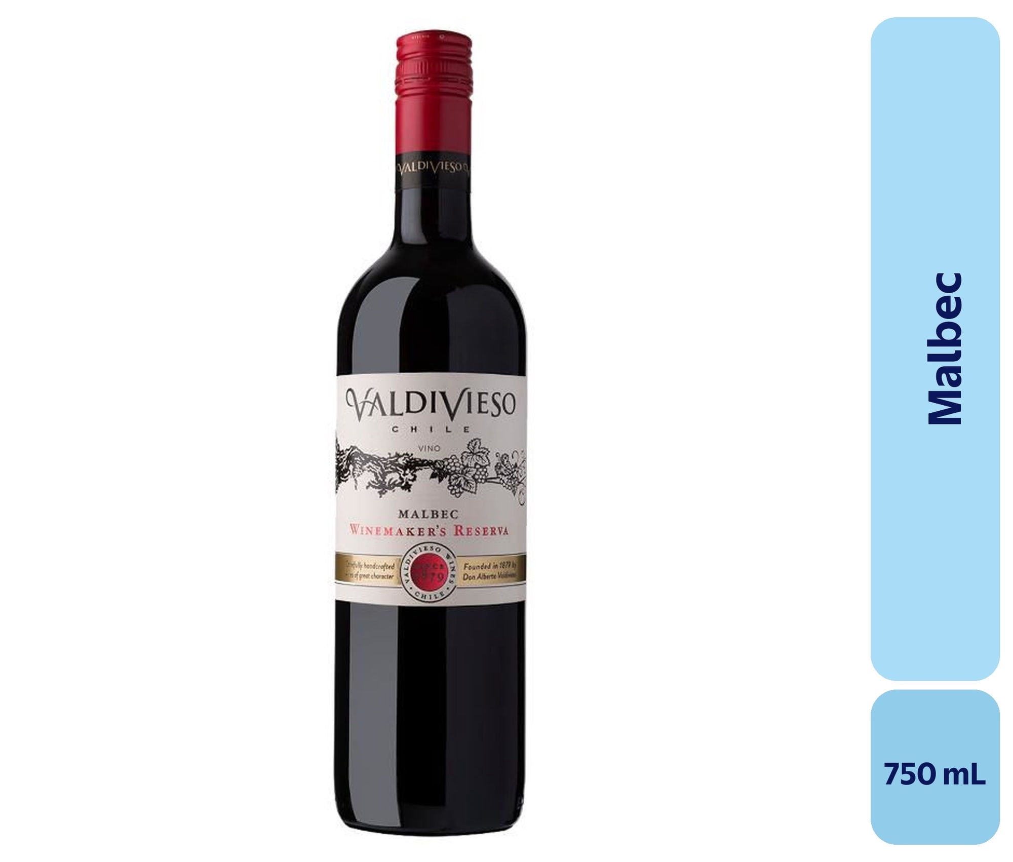 Vino Malbec Botella 750 mL Valdivieso