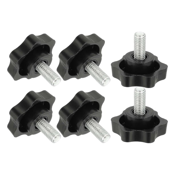 Perillas de Estrella de Rosca Uxcell Mango de Apriete de Mano de Plástico 8mm x 16mm