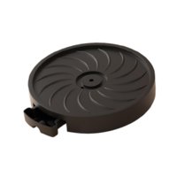 Ioensy - Soporte Rodante Para Plantas Con Ruedas, Base Redonda Para Macetero Interior Y Exterior, 33 Cm X 6,5 Cm, Negro