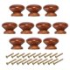 thumbnail image 1 of Uxcell Pomos de Gabinete Redondos para Cajones Tiradores de Madera con Tornillos Marrón, 1 of 7