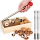 thumbnail image 1 of Cascanueces de alta resistencia con base de madera, pinzas ajustables para nueces, cascanueces manuales para todo tipo de nueces, herramienta para cascanueces de nueces, nueces pecanas, macadamias, av, 1 of 6