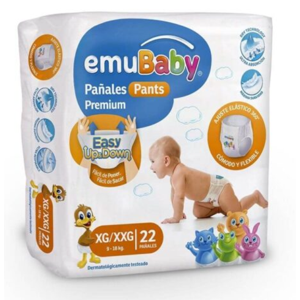 Pack X8 Pañales Emubaby Pants Xg/Xxg