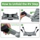 thumbnail image 4 of Taburete plegable Homeon Wheels Iron RV, 1000 libras, gris, 4 of 6