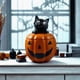 thumbnail image 3 of Frasco de Cerámica Calabaza con Gato en la Tapa 24 cm Halloween - Frank & Mortis, 3 of 3