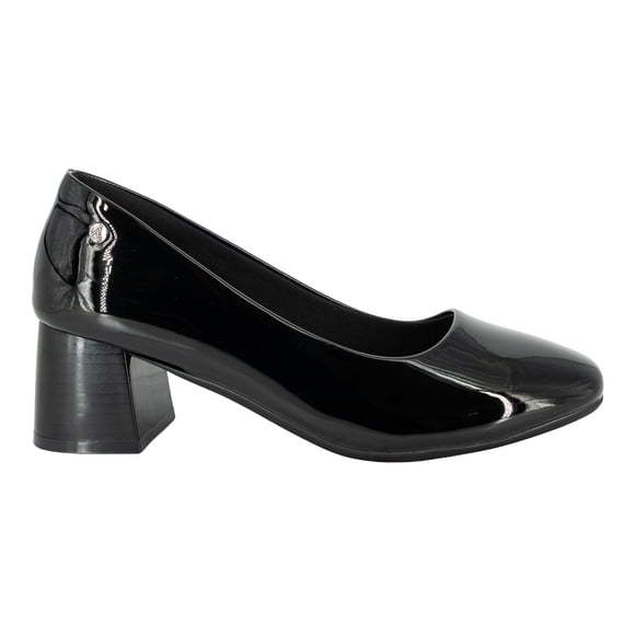 Zapato Tacón Bloque Suzi Negro Charol Alquimia