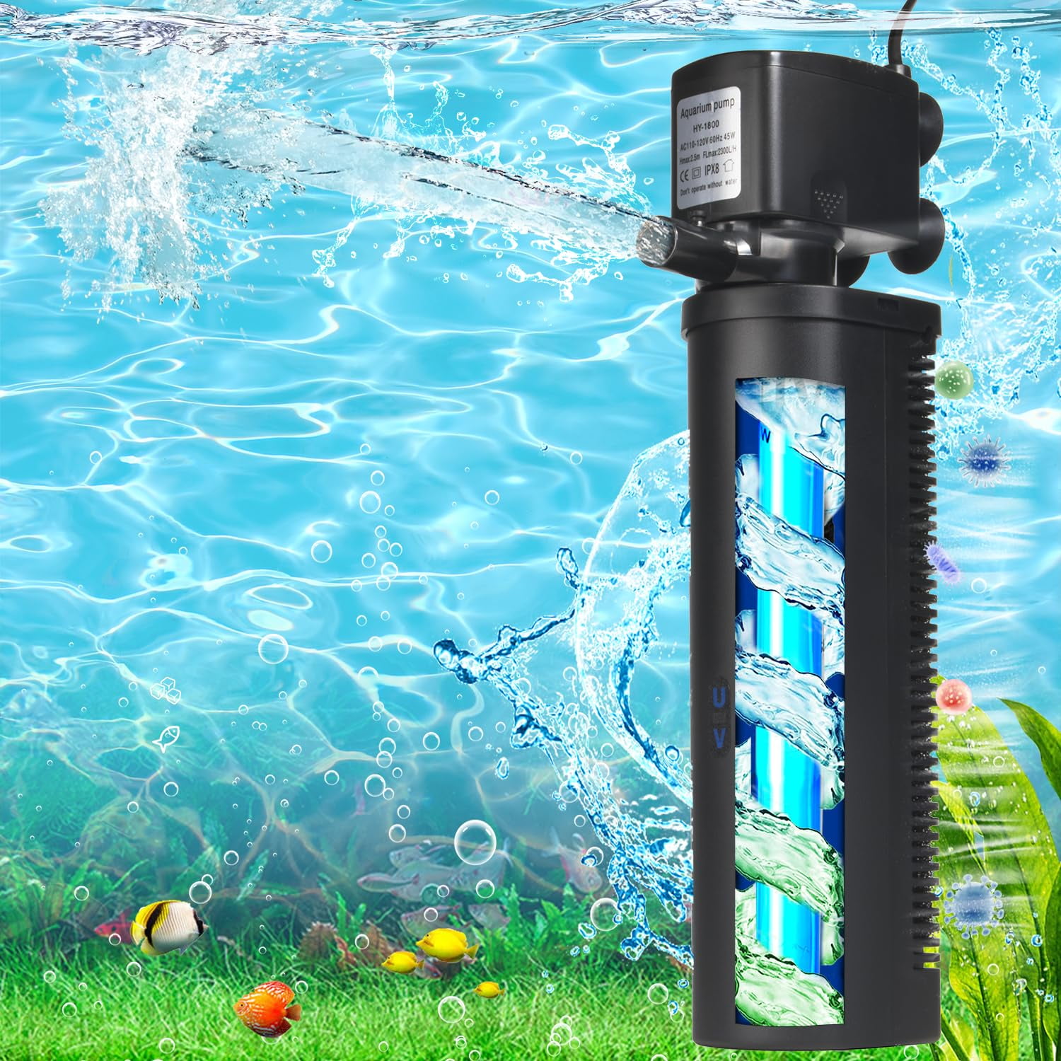 Filtro de Acuario TARARIUM 80‑200 gal U‑V 600 GPH