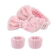 thumbnail image 1 of Puños de pulsera con diadema de 4 piezas para lavarse la cara Maquillaje para mujeres y niñas para evitar derrames de líquidos, 1 of 6