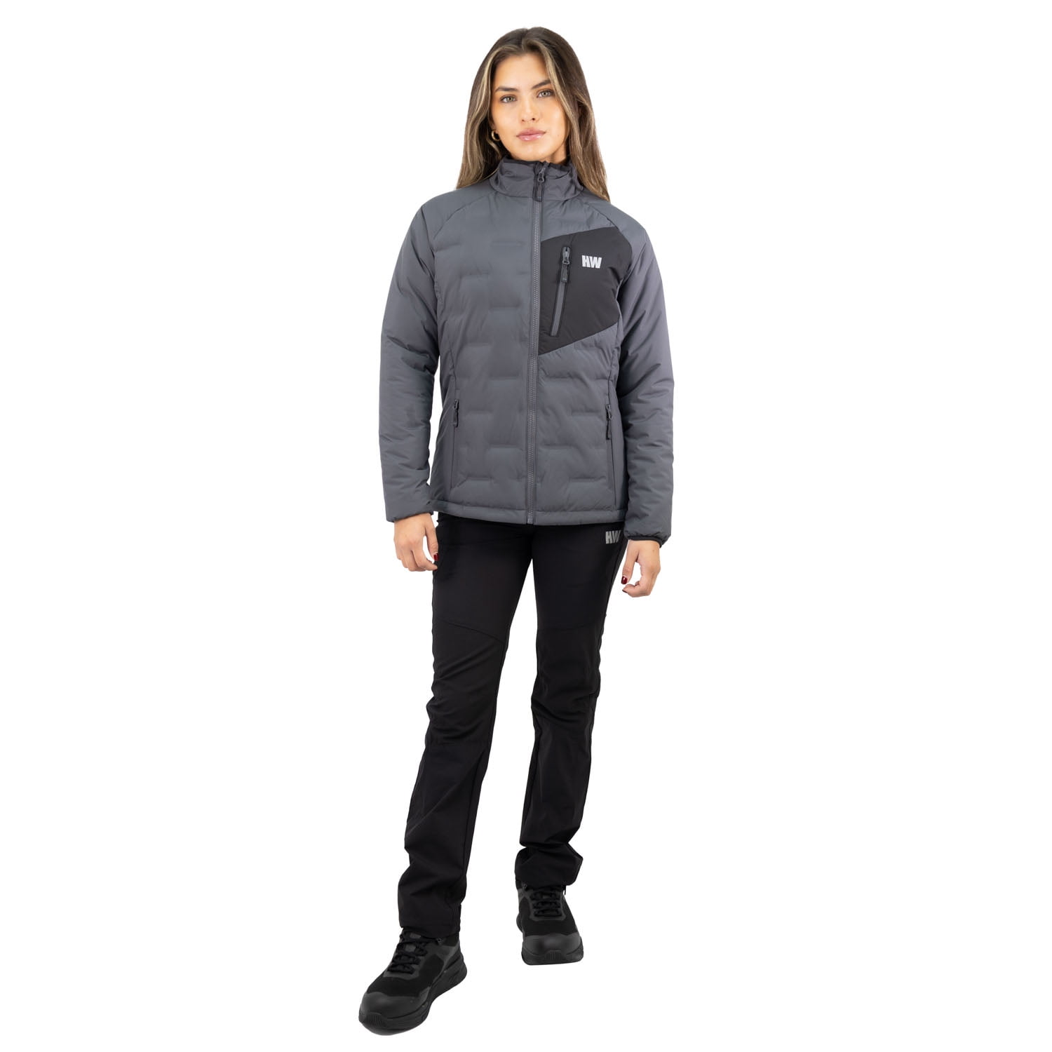 Hardwork - Parka Insulada Hw Explorer S/gorro Mujer Carbon Grey
