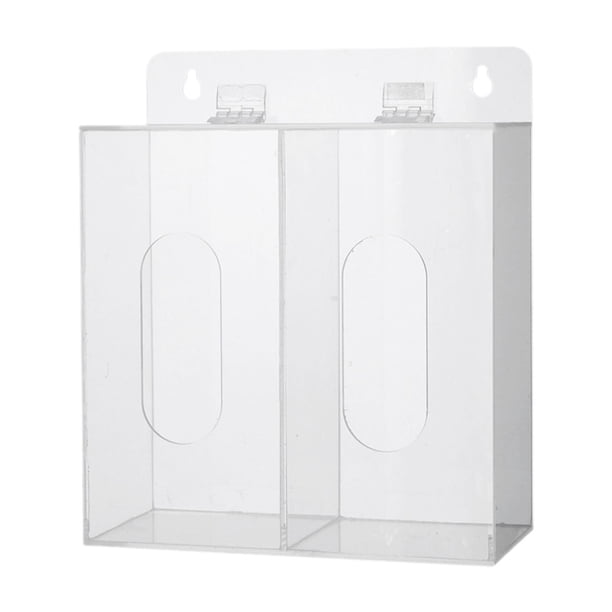 Dispensador de Guantes Acrílicos de Guante Desprendimiento de Guantes Transparentes Monta de Pared O Estante de Guantera de Mesa para Múnis de Cabello 2 cuadrículas