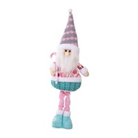 Magideal - Adorno Navideño De Muñeca Navideña, Dibujo Animado, Coleccionable, Muñeca, Figura Navideña De Pie Para Decoración Navideña De Fiesta De Año Nuevo En E Muñeco De Papá Noel